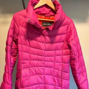 Eddie Bauer pink puffer jacket